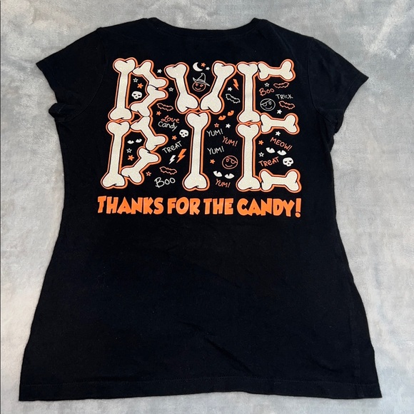 Justice Black and Orange Halloween Tee - Picture 2 of 3